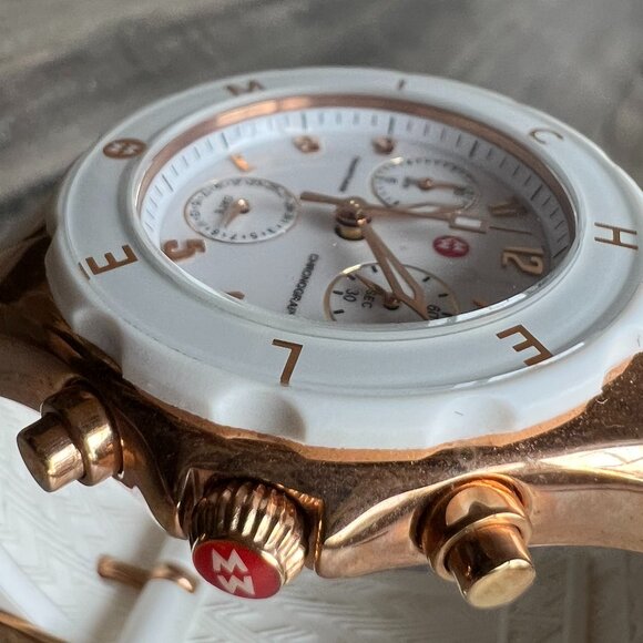 Authentic Michele Rose Gold Tahitian Jelly Bean Watch main image 7